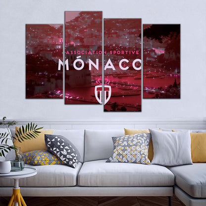 Soccer Wall Art - FB5065 - AS Monaco FC - Soccer Poster - Soccer Canvas