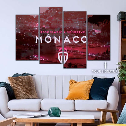 Soccer Wall Art - FB5065 - AS Monaco FC - Soccer Poster - Soccer Canvas
