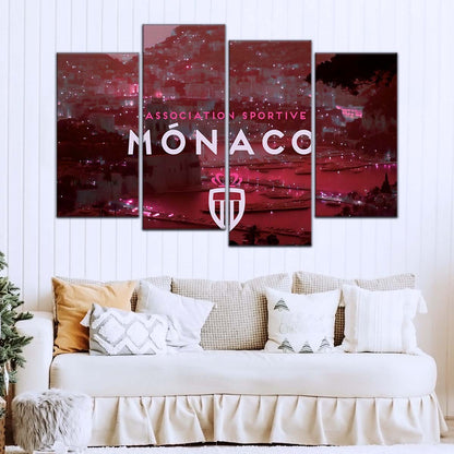 Soccer Wall Art - FB5065 - AS Monaco FC - Soccer Poster - Soccer Canvas