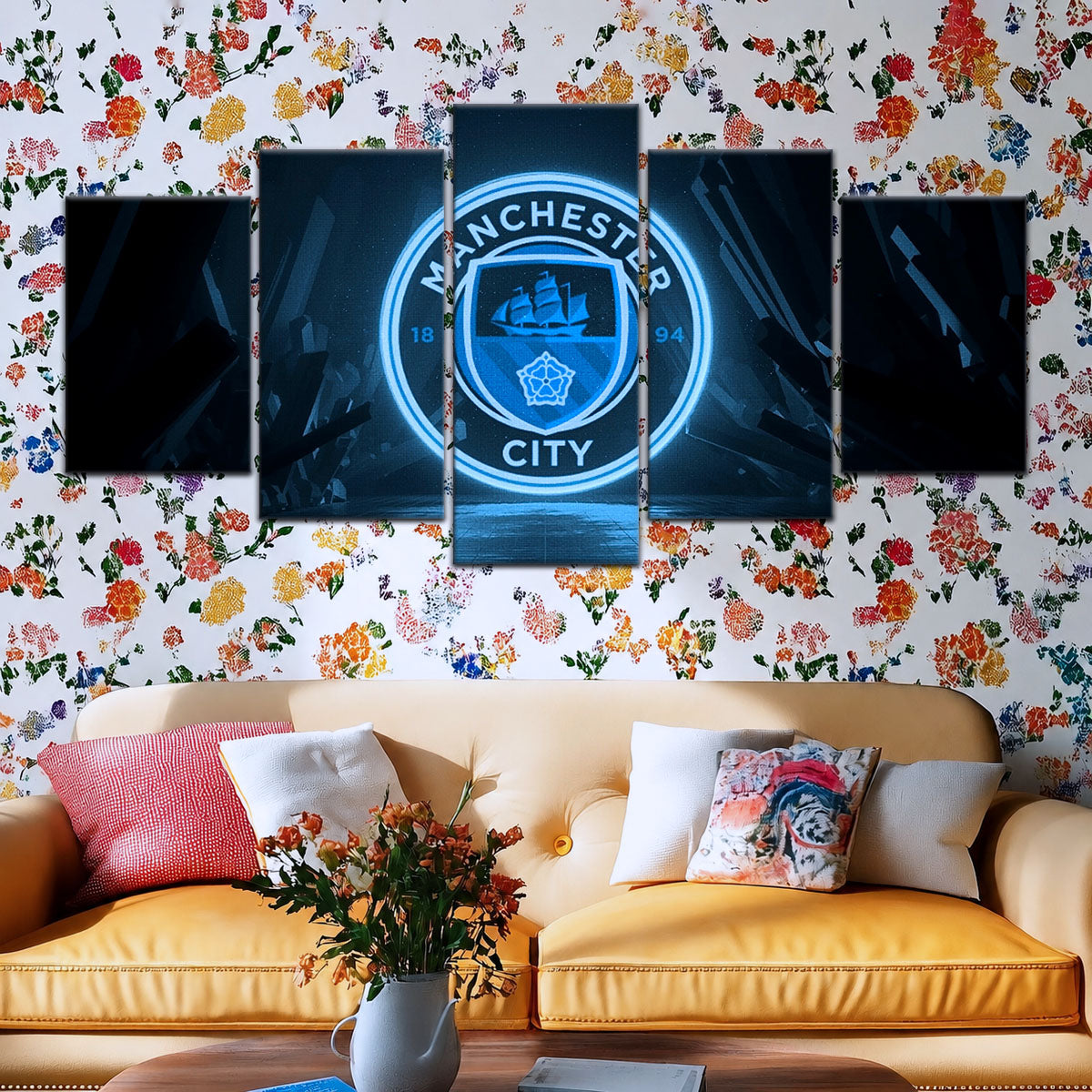Soccer Canvas Wall Art - FB5049 - Manchester City FC