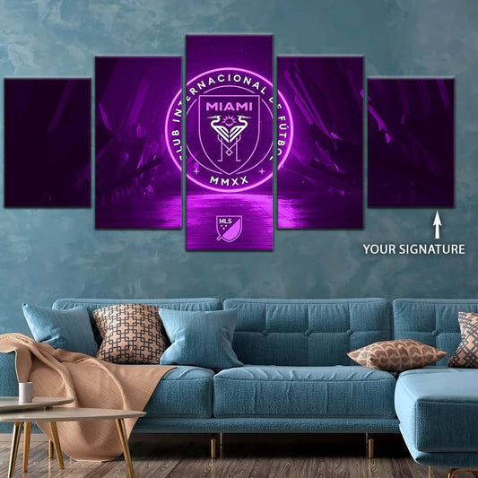 Soccer Wall Art - FB5052 - Inter Miami CF - Soccer Poster - Soccer Canvas