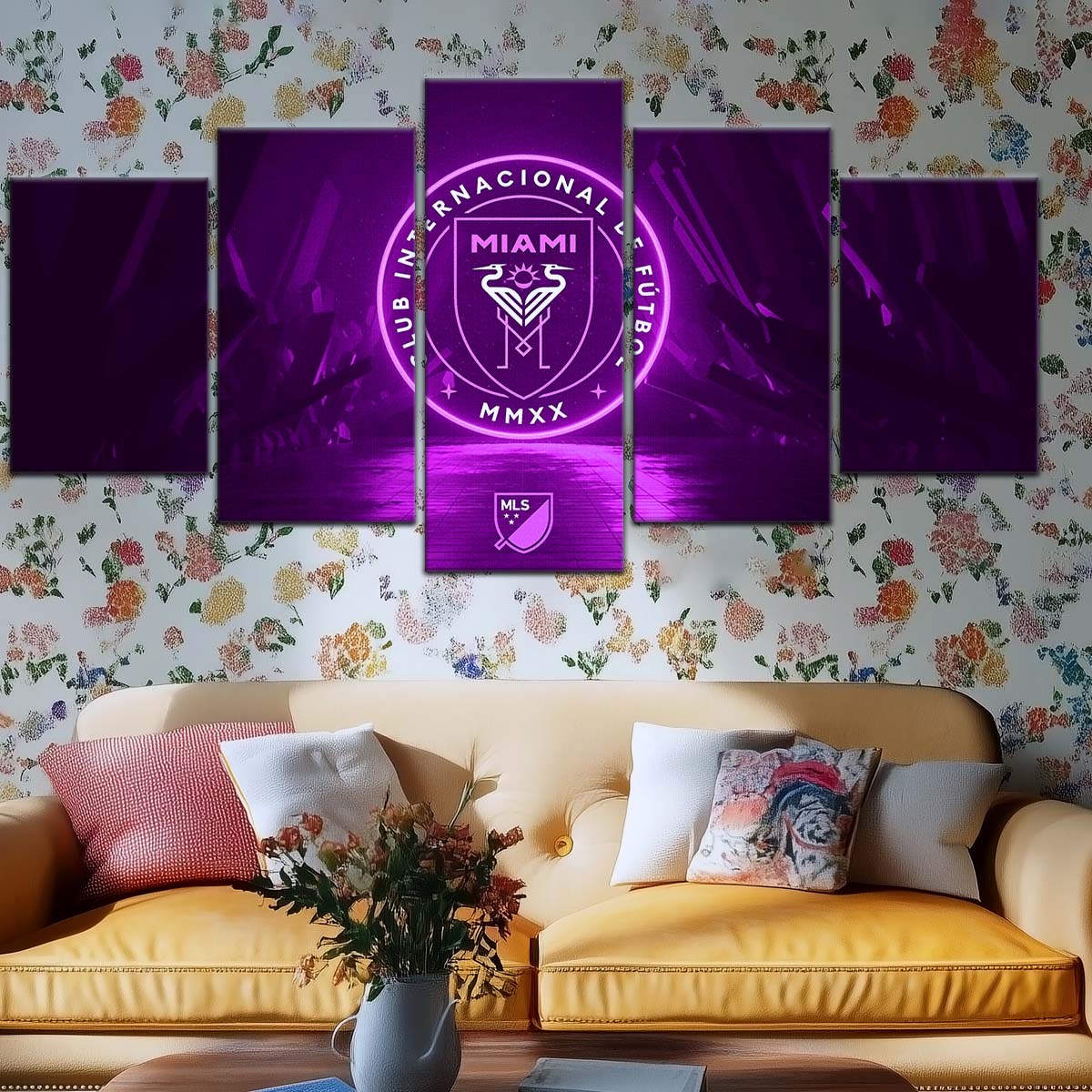 Soccer Wall Art - FB5052 - Inter Miami CF - Soccer Poster - Soccer Canvas