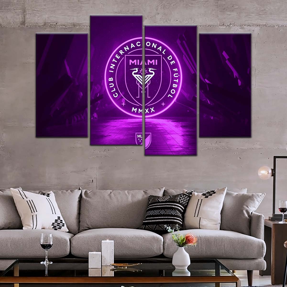 Soccer Wall Art - FB5052 - Inter Miami CF - Soccer Poster - Soccer Canvas