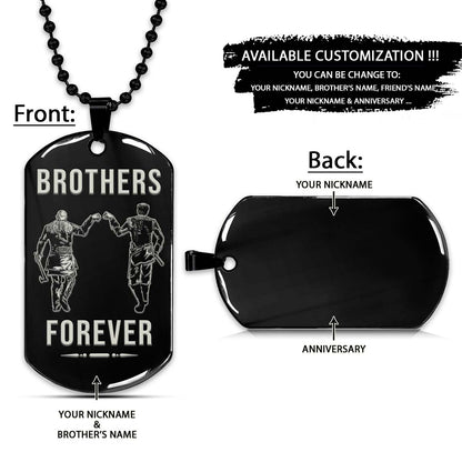 Viking Dog Tag - Brothers Forever - Ragnar Lothbrok - Floki - Valhalla - Norse Mythology - Scandinavian - Viking Necklace - Engrave Dog Tag