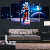 Dragon Ball - 5 Pieces Wall Art - Mastered Ultra Instinct Goku - Dragon Ball Poster - Dragon Ball Canvas