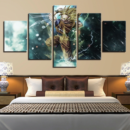 Dragon Ball - 5 Pieces Wall Art - Goku - Super Saiyan 3 - Dragon Ball Poster - Dragon Ball Canvas