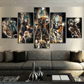 Dragon Ball - 5 Pieces Wall Art - Goku - Vegeto - Super Saiyan 10 - Super Saiyan Blue - Dragon Ball Poster - Dragon Ball Canvas