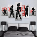 Dragon Ball - 5 Pieces Wall Art - Kid Goku - Goku - Vegeto - Dragon Ball Poster - Dragon Ball Canvas