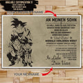 DR003 - To My Son - Goku - German - Horizontal Poster - Horizontal Canvas - Dragon Ball Poster