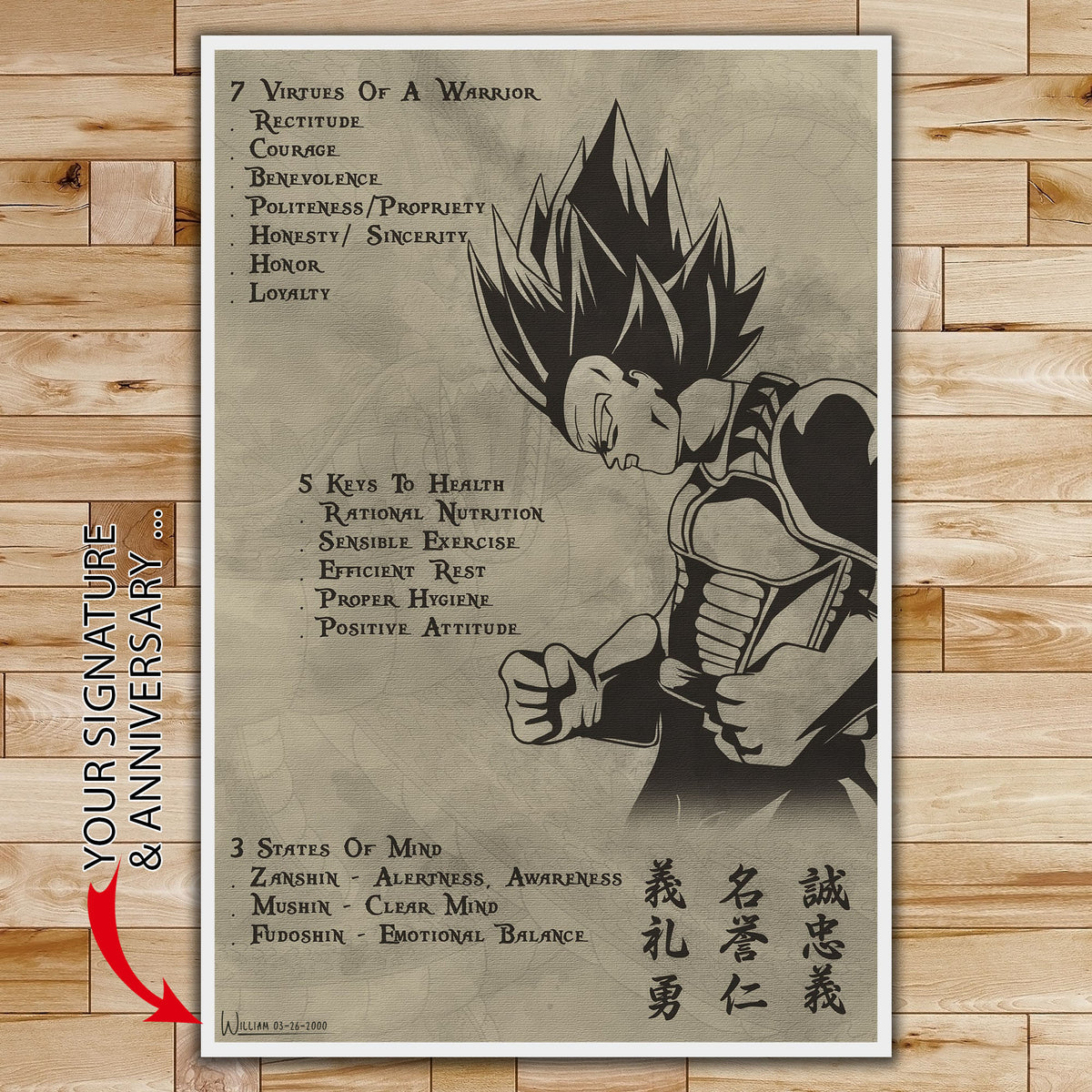 DR043 - 7 5 3 CODE - Vegeta - English - Vertical Poster - Vertical Canvas - Dragon Ball Poster