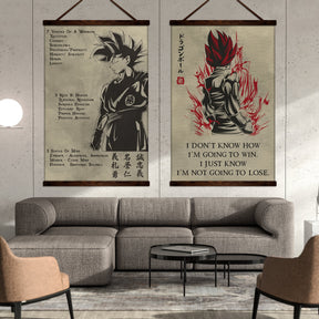 DR044 + DR058 - 7 5 3 CODE - I'm Not Going To Lose - Home Decoration  - Vertical Poster - Vertical Canvas - Dragon Ball Poster