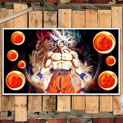 Dragon Ball Wall Art - Dragon Ball Poster - Dragon Ball Canvas - Goku Ultra Instinct Mastered - DR050 - Horizontal Canvas - Horizontal Poster