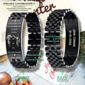 DRB004 - Call On Me Brother - English - Goku - Vegeta - Dragon Ball - Black Engrave Bracelet