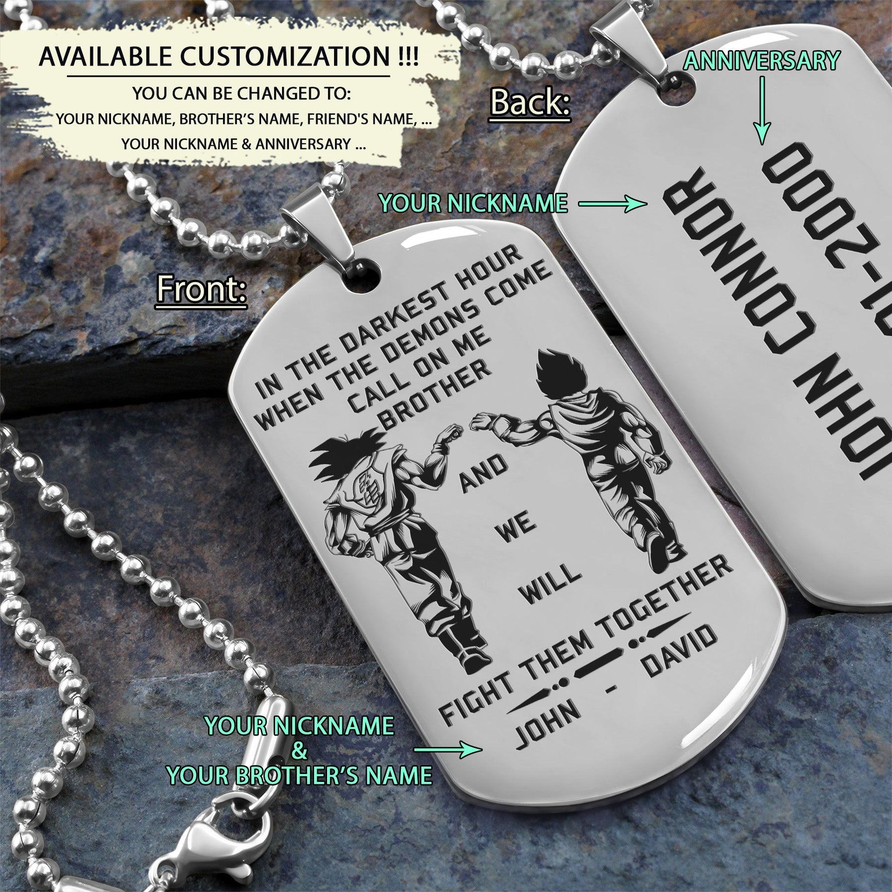 Goku and hotsell vegeta necklace