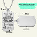 DRD022 - To My Son - Never Lose - French - Goku - Gohan - Goten - Dragon Ball - Engrave Silver Dog Tag