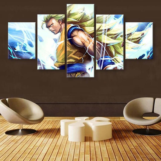 Dragon Ball - 5 Pieces Wall Art - Goku - Super Saiyan 10 - Dragon Ball Poster - Dragon Ball Canvas