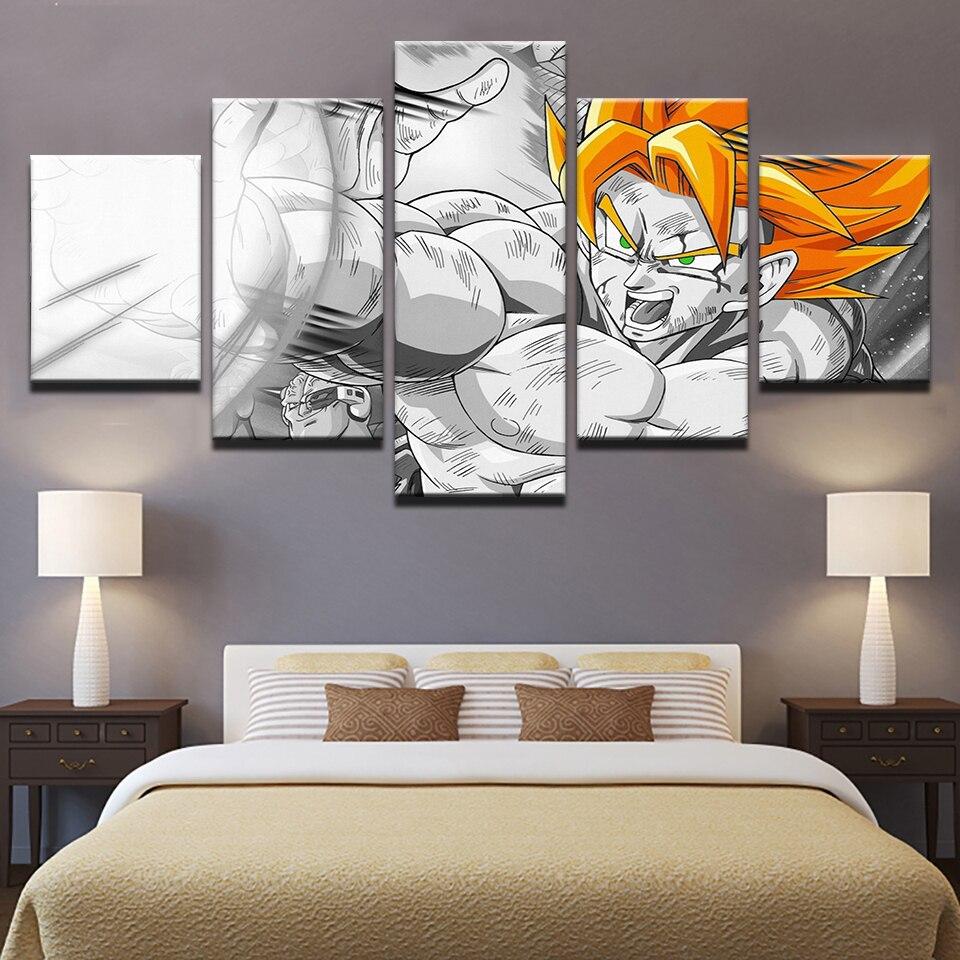 Dragon Ball - 5 Pieces Wall Art - Goku In Namek - Super Saiyan - Dragon Ball Poster - Dragon Ball Canvas