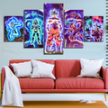 Dragon Ball - 5 Pieces Wall Art - Vegeta - Goku - Shenlong - Super Saiyan Blue - Mastered Ultra Instinct - Dragon Ball Poster - Dragon Ball Canvas