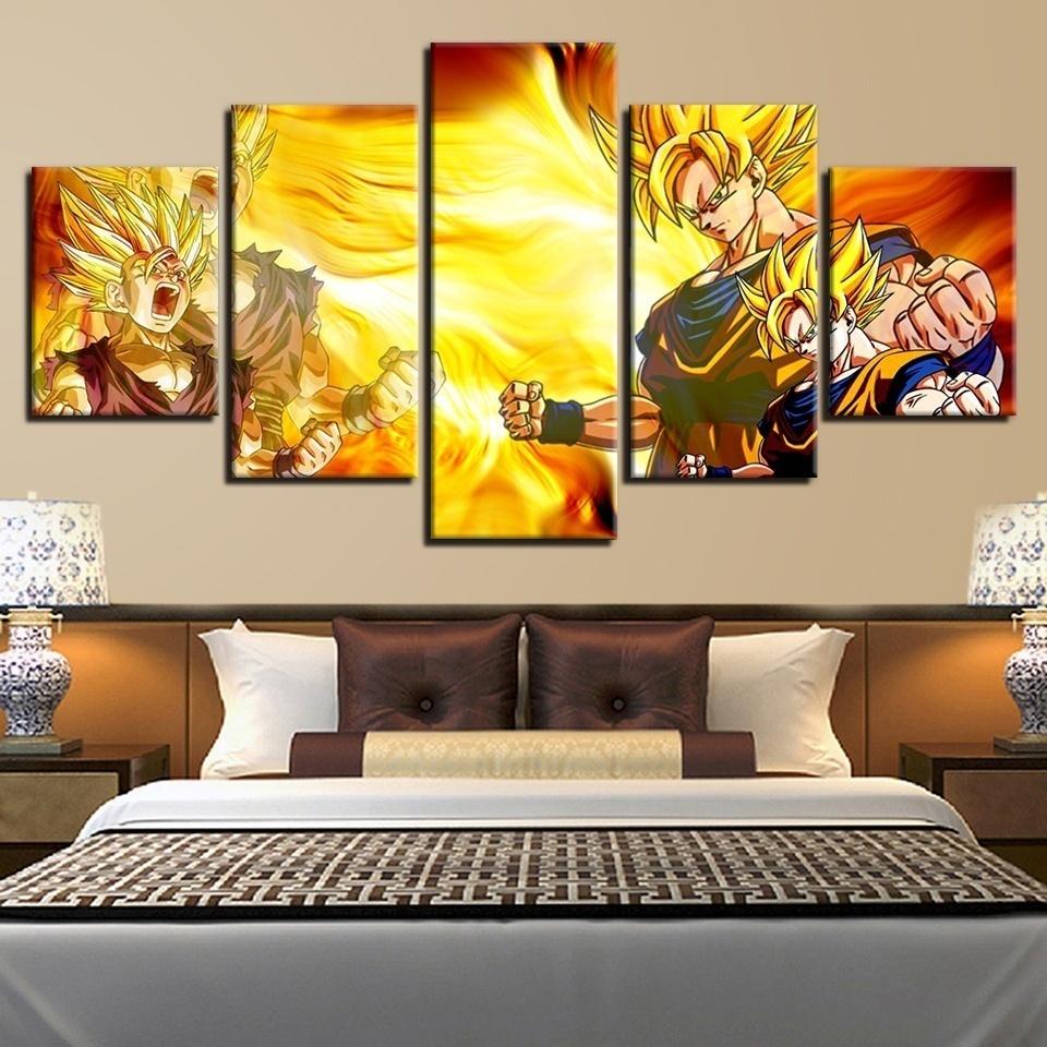 Dragon Ball - 5 Pieces Wall Art - Goku - Gohan - Super Saiyan - Dragon Ball Poster - Dragon Ball Canvas