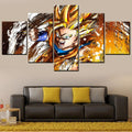 Dragon Ball - 5 Pieces Wall Art - Goku - Super Saiyan - Dragon Ball Poster - Dragon Ball Canvas