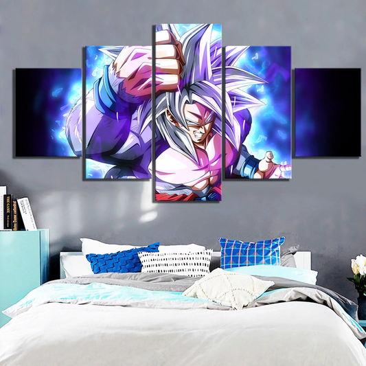 Dragon Ball - 5 Pieces Wall Art - Goku - Super Saiyan - Dragon Ball Poster - Dragon Ball Canvas