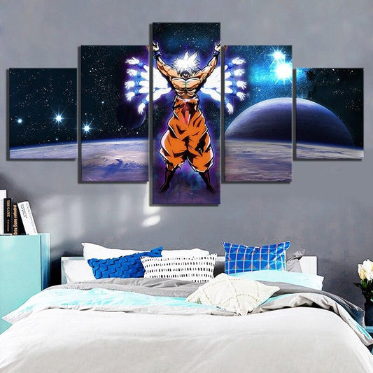 Dragon Ball - 5 Pieces Wall Art - Mastered Ultra Instinct Goku - Dragon Ball Poster - Dragon Ball Canvas