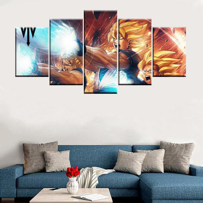 Dragon Ball - 5 Pieces Wall Art - Goku - Vegeta - Gohan - Super Saiyan - Dragon Ball Poster - Dragon Ball Canvas