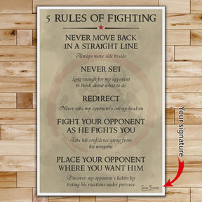 KA002 - 5 Rules Of Fighting - Shotokan Karate - Vertical Poster - Vertical Canvas - Karate Poster