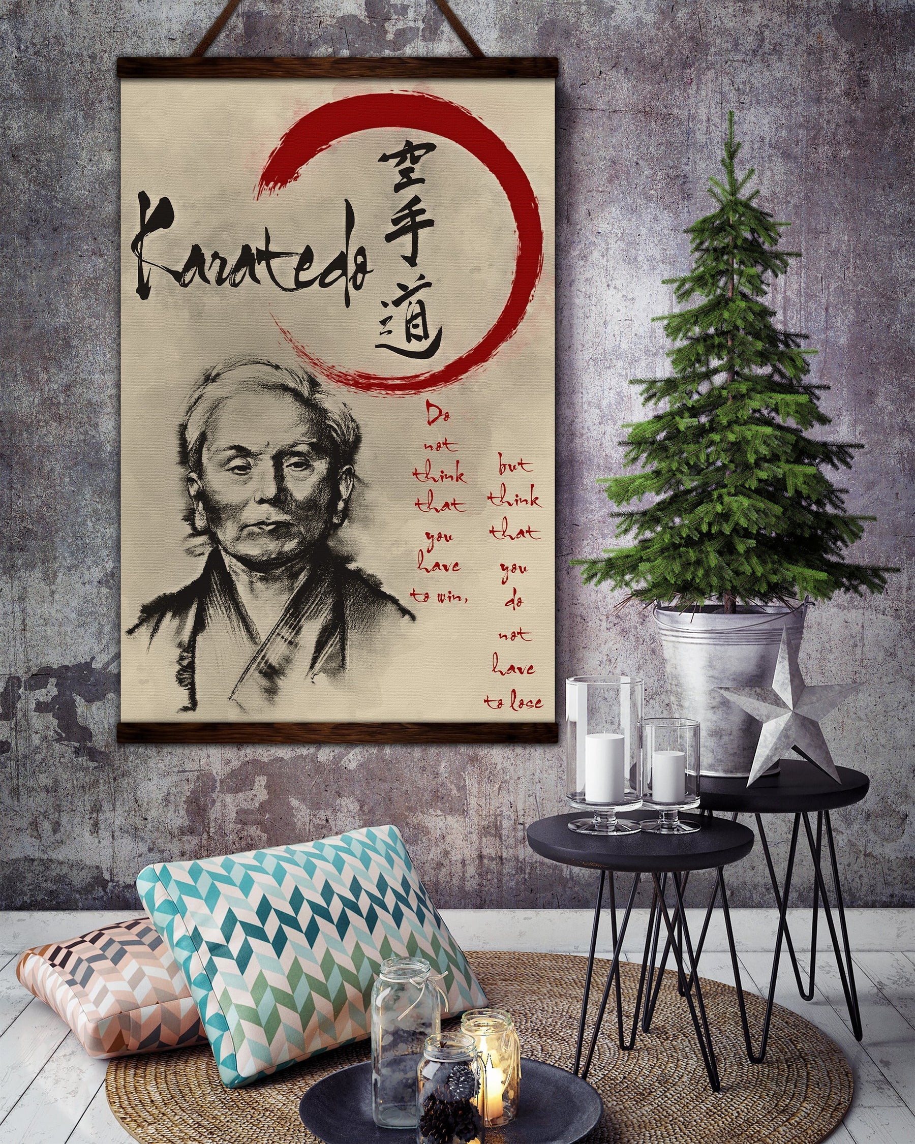 KA003 - Do Not Think That You Have To Win -  Gichin Funakoshi - Vertical Poster - Vertical Canvas - Karate Poster