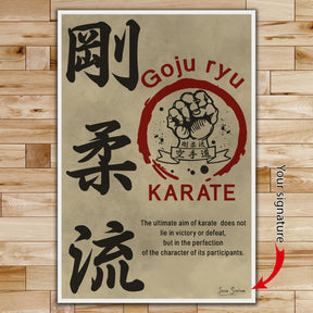 KA005 - The Ultimate Aim Of Karate - Goju ryu Karate - Vertical Poster - Vertical Canvas - Karate Poster