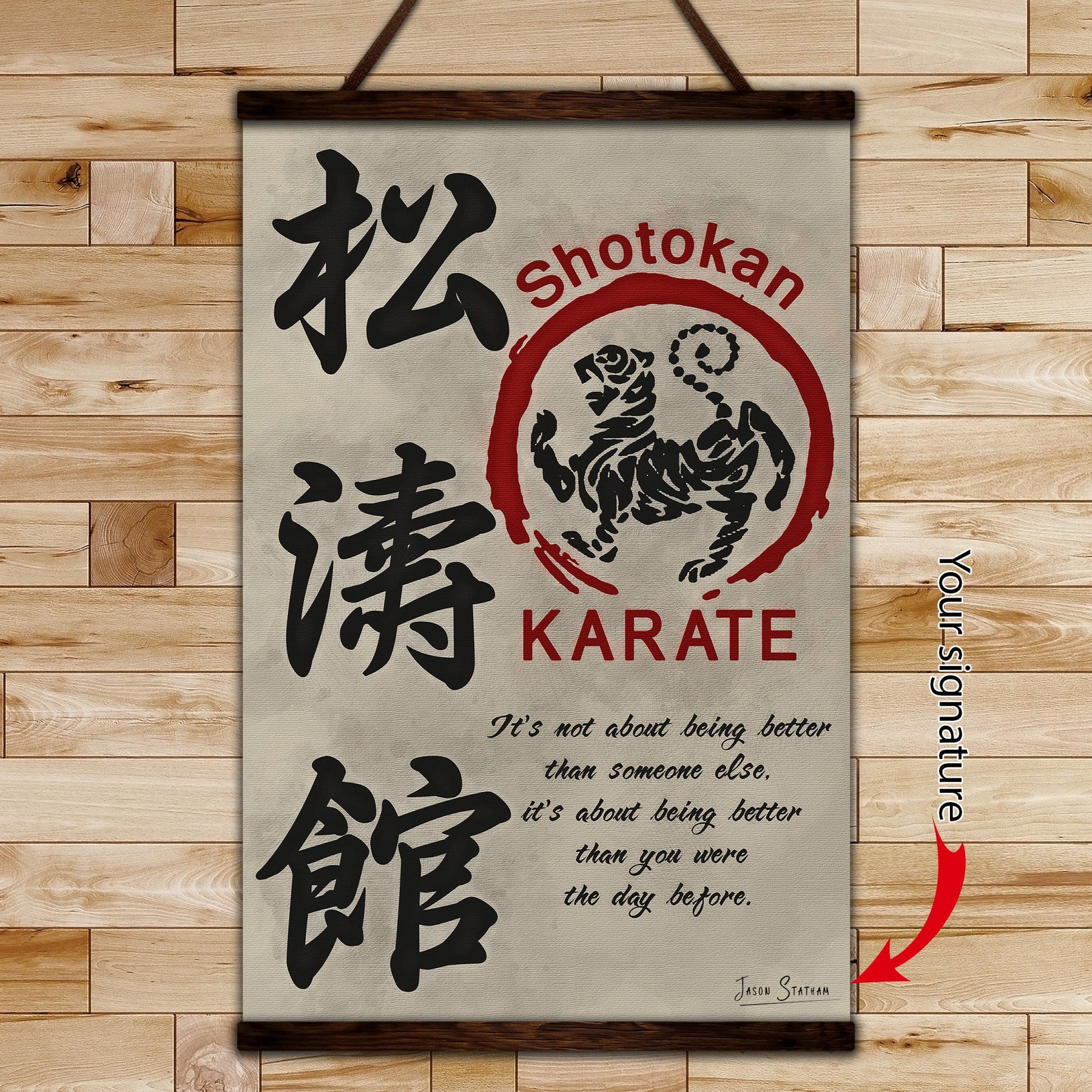 KA017 - It's About Being Better Than You Were The Day Before - Shotokan Karate - Vertical Poster - Vertical Canvas - Karate Poster