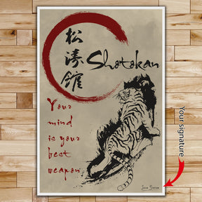 KA024 - Your Mind Is Your Best Weapon - Karate Shotokan - Vertical Poster - Vertical Canvas - Karate Poster