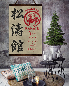 KA027 - Your Mind Is Your Best Weapon - Shotokan Karate - Vertical Poster - Vertical Canvas - Karate Poster
