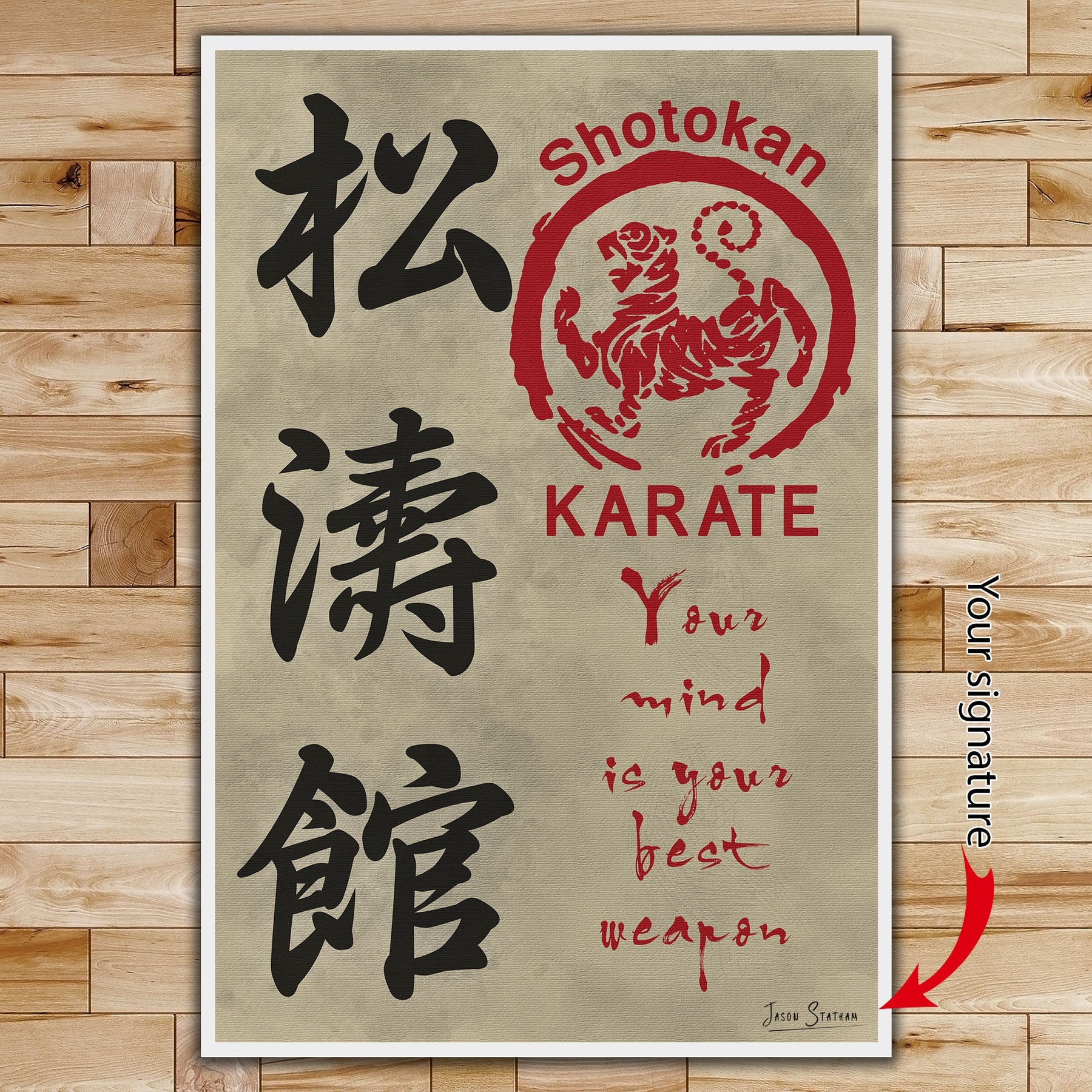 KA040 - Your Mind Is Your Best Weapon - Shotokan Karate - Vertical Poster - Vertical Canvas - Karate Poster