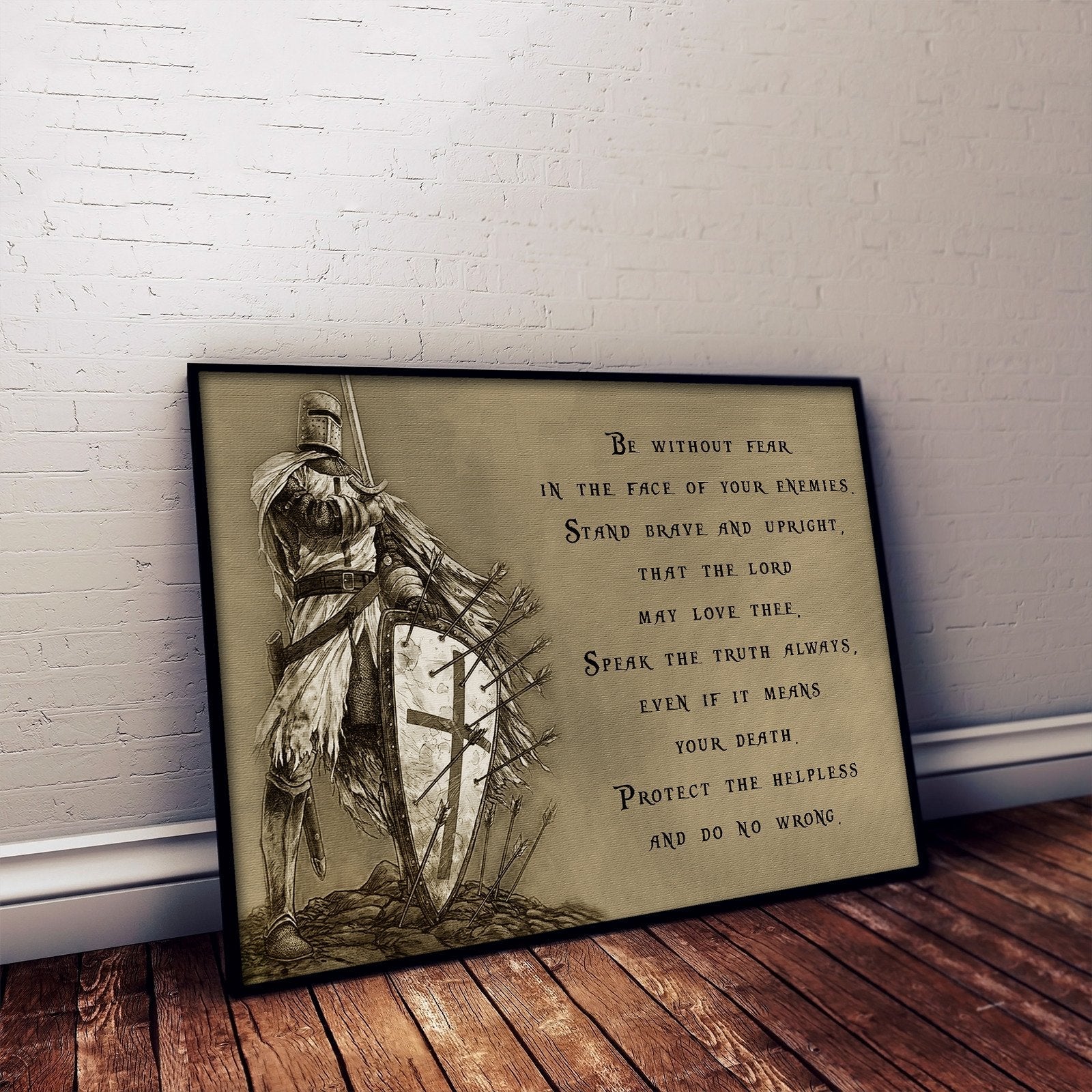 KT001 - Be Without Fear - English - Knight Templar Poster