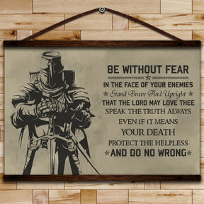 KT006 - Be Without Fear - English - Knight Templar Poster