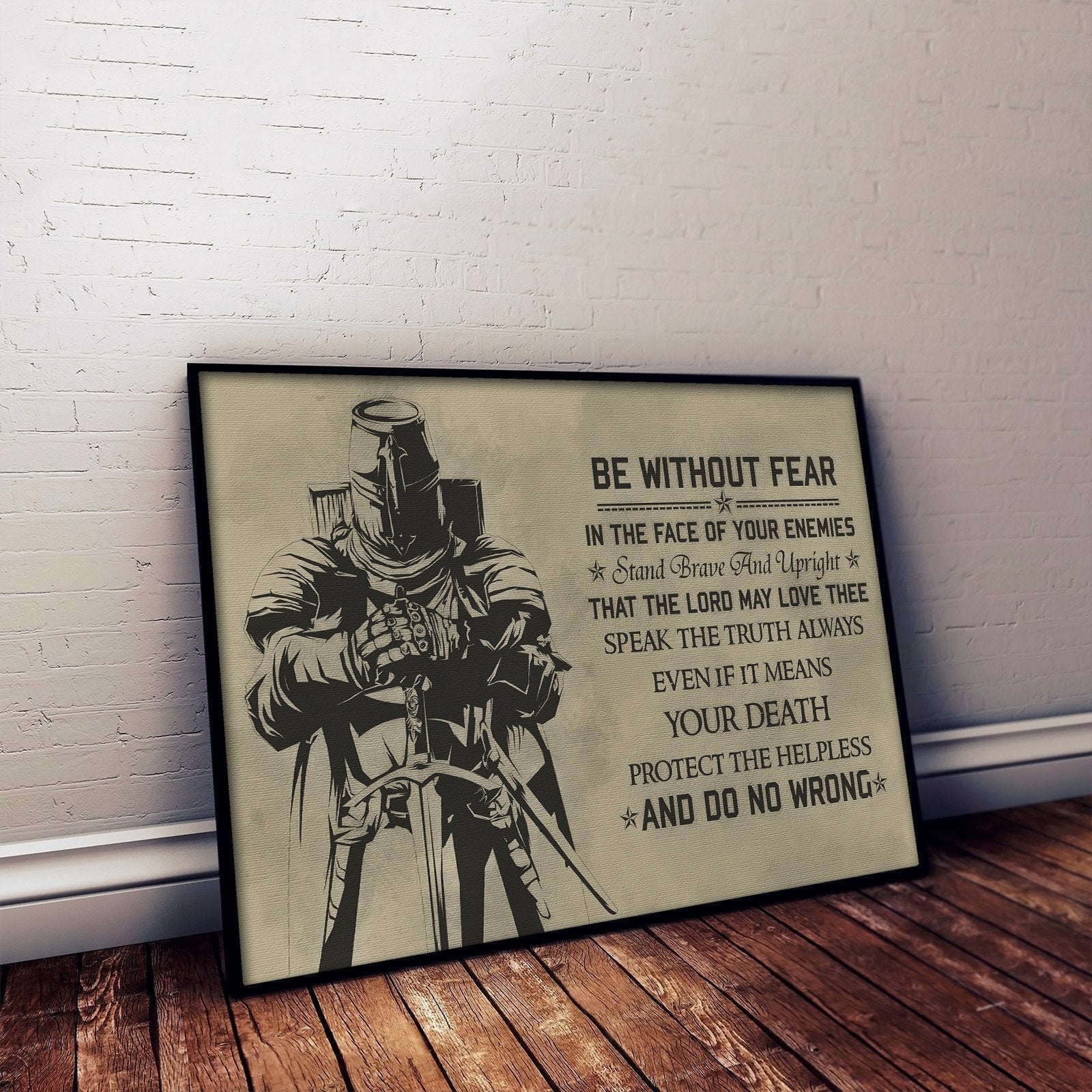 KT006 - Be Without Fear - English - Knight Templar Poster