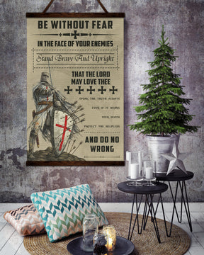 KT017 - Be Without Fear - English - Knight Templar Poster