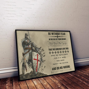 KT020 - Be Without Fear - English - Knight Templar Poster