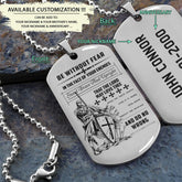 KTD004 - Be Without Fear - English - Knight Templar  - Engrave Silver Dogtag
