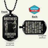 NAD037 - Brothers Forever - It's About Being Better Than You Were The Day Before - Uzumaki Naruto - Uchiha Sasuke - Naruto Dog Tag - Double Sided Engrave Black Dog Tag