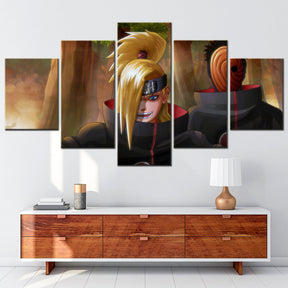 Naruto - 5 Pieces Wall Art - Deidara - Printed Wall Pictures Home Decor - Naruto Poster - Naruto Canvas