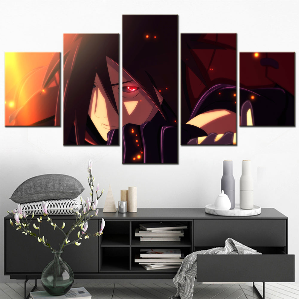 Naruto - 5 Pieces Wall Art - Uchiha Izuna - Printed Wall Pictures Home Decor - Naruto Poster - Naruto Canvas