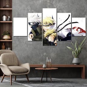 Naruto - 5 Pieces Wall Art - Uzumaki Naruto - Hatake Kakashi - Namikaze Minato - Printed Wall Pictures Home Decor - Naruto Poster - Naruto Canvas