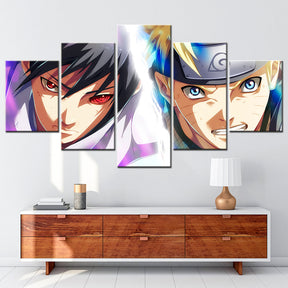 Naruto - 5 Pieces Wall Art - Uzumaki Naruto - Uchiha Itachi - Printed Wall Pictures Home Decor - Naruto Poster - Naruto Canvas