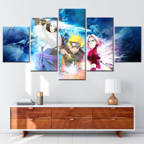 Naruto - 5 Pieces Wall Art - Uzumaki Naruto - Uchiha Izuna - Haruno Sakura - Printed Wall Pictures Home Decor - Naruto Poster - Naruto Canvas