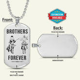 OPD032 - Brothers Forever - Monkey D. Luffy - Roronoa Zoro - One Piece Dog Tag - Engrave Silver Dog Tag