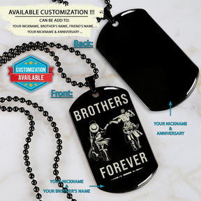 OPD033 - Brothers Forever - Monkey D. Luffy - Roronoa Zoro - One Piece Dog Tag - Engrave Black Dog Tag