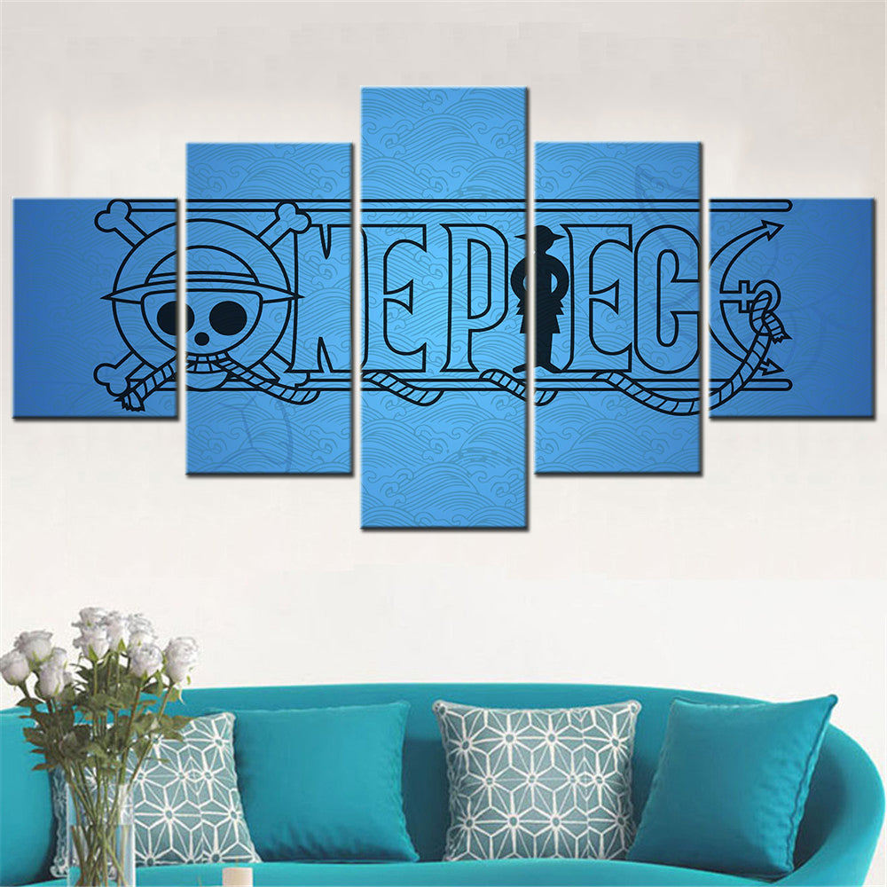 One Piece - 5 Pieces Wall Art - Monkey D. Luffy 1 - Printed Wall Pictures Home Decor - One Piece Poster - One Piece Canvas