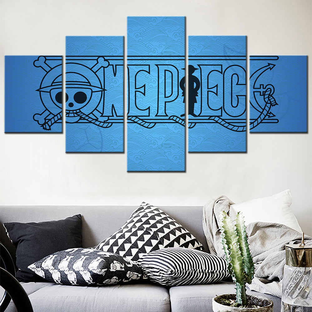 One Piece - 5 Pieces Wall Art - Monkey D. Luffy 1 - Printed Wall Pictures Home Decor - One Piece Poster - One Piece Canvas
